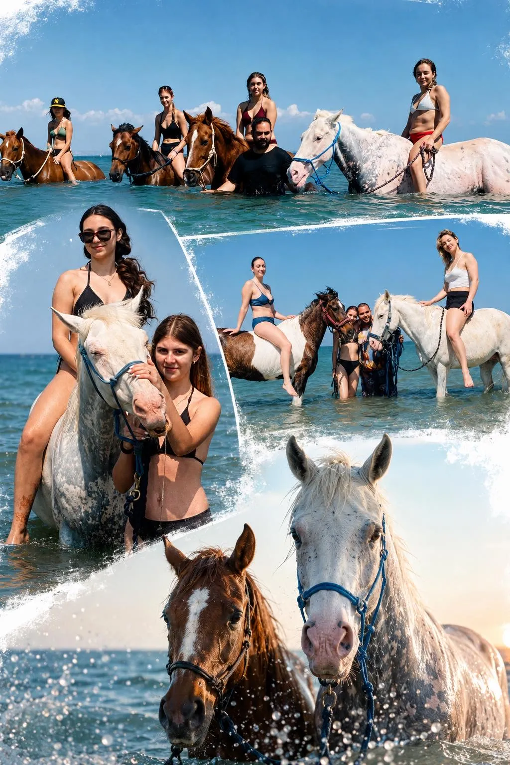 Afternoon Horse Riding by the Sea
